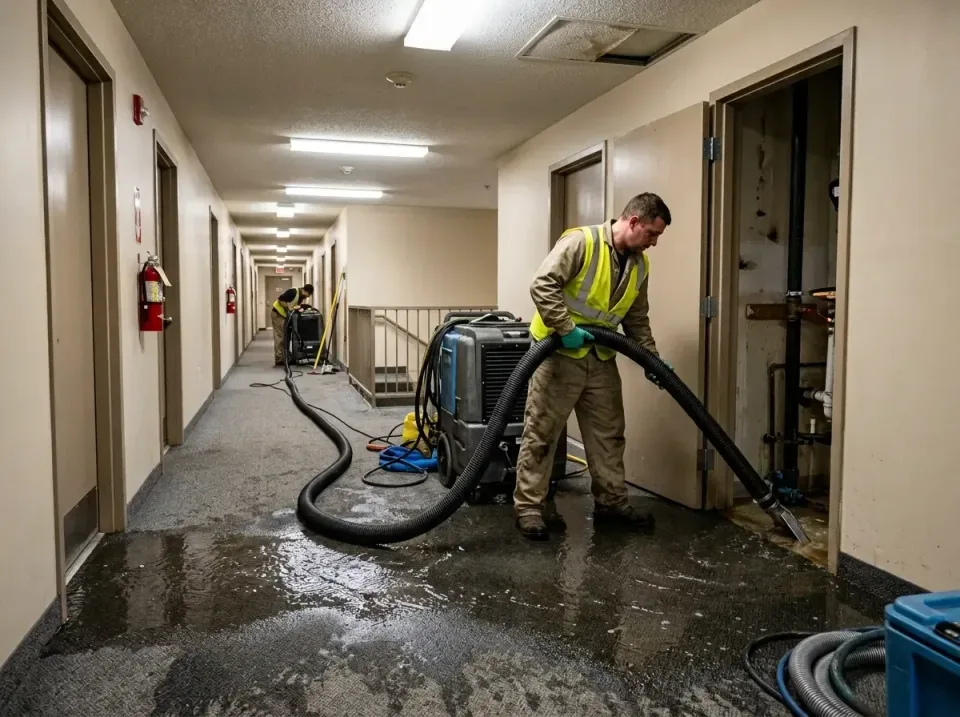 multi-unit-apartment-hallway-f-005 — frequently asked questions, Emergency Burst Pipe Water Extraction & Removal in Oak Cree…